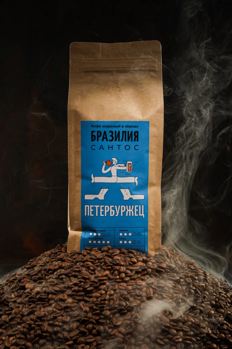 Кофейный бренд Петербуржец — упаковка кофе